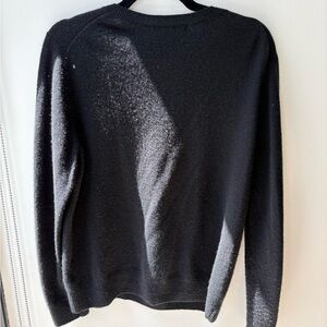 Quince Black Crew Neck Sweater Versatile Knit Design